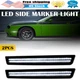 For 2015-2021 Dodge Challenger Front Bumper Side Marker Lamps Lights Smoked Lens