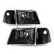 For 1993-1997 Ford Ranger Pick Up 93-97 Black Headlights +Signal Headlamps 4PC