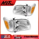 Headlight Assembly Fits 01-2004 Toyota Tacoma Halogen Chrome Housing Amber LH RH