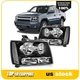 For 2007-2014 Chevy Avalanche Tahoe Suburban Black Housing Headlight Assembly