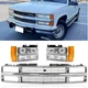 Grille and Headlight Kit For 1994-1996 Chevrolet C1500 Suburban K1500 Suburban