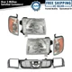 DIY Solutions Grille Headlights & Parking Lights Kit Fits 98-00 Nissan Frontier