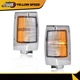 Chrome Parking Corner Side Marker Signal Light Lamp Fit for 1990-1997 Nissan D21