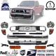 Front Bumper Face Bar Chrome Steel & Headlight Kit For 1995-1997 Toyota Tacoma