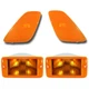 Front Amber Side Marker & Turn Signal Light Set For 1997-2006 Jeep Wrangler