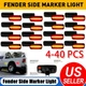 For Dodge RAM 2010-2018 2500HD 3500HD Front+Rear Marker LED Side Lights