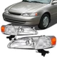 Headlights Assembly Pair For Toyota For Corolla 1998-00 Chrome Housing Headlamps