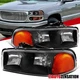 Fit 2000-2006 GMC Sierra Yukon 1500 2500 Denali Black Headlights Lamp Left+Right