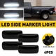 4X White LED Fender Side Marker Lights For Dodge Ram 2500HD 3500HD 2010-2018