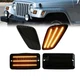 Front Fenders Led Side Marker Lights Turn Signal for 1997-2006 Jeep Wrangler TJ