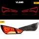 VLAND For 2011-2014 Hyundai Sonata LED Tail Lights Smoke Lens Rear Brake Lamp 
