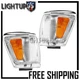 Left Right Pair Corner Park Chrome Signal Lights for 1992-1995 TOYOTA 4RUNNER