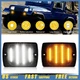 Smoked Front Turn Signal Lights Amber + White For Jeep 1987-1995 Wrangler YJ