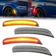 Clesr Amber Red Front Rear LED Side Bumper Marker Lights For Dodge Charger 15-25