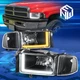 For 94-02 Dodge Ram 1500-3500 Switchback L-Tube LED DRL Headlights Black/Clear