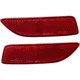 Pair Set of 2 Bumper Face Bar Reflectors Light Lamp Rear Driver & Passenger Side