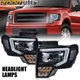 Fit For 2009-2014 Ford F-150 Headlights Black/Smoke LED DRL Headlamps