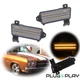 Clear Lens Amber LED Front Side Marker Lights For 1970 Chevy Chevelle El Camino