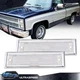 Pair Front Signal Side Marker Lights Clear Fit For 81-91 GMC Chevy Pickup Truck
