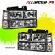Headlights Fit For 1994-1998 GMC Sierra C/K Yukon Chevy C/K C10 Suburban Chrome 