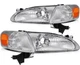 Headlight Assembly For 99-00 Toyota For Corolla Chrome Corner Reflector Pair