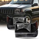 Fits 1993-1998 Jeep Grand Cherokee Black Headlights Driver And Passenger Set