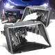 BLACK HOUSING REPLACEMENT HEADLIGHT+FAN LED HID KIT FOR 93-97 FORD RANGER TRUCK