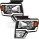 Pair Headlights Assembly Lamps Front LED DRL For 09-14 Ford F150 Cab Pickup