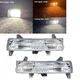 3-in-1 LED White Fog Lamp DRL Amber Indicator Light For 2017-2021 Jeep Compass