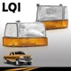 6 Pc Set Headlights Corner/Side Signal Lights for 92-97 Ford Pickup 92-96 Bronco