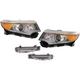 Headlight For 2011-2014 Ford Edge Left and Right SE Trim With Park Lights