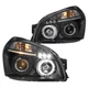 Black Fits 2005-2009 Hyundai Tucson Led Halo Projector Headlights Left+Right