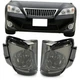  Fog Light Compatible with 2006-2010 Lexus IS250/ IS350 Replacement Smoke Lens