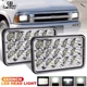 For Chevy S10 Blazer 1994-1997 2X 4x6" Inch LED Headlight Hi/Lo Sealed Beam DOT