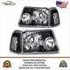 Headlights Assembly Fits 2001-2011 Ford Ranger Black Clear Lens Left+Right Pair