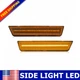 For 2008-2014 Dodge Challenger Front Bumper Side Marker Lamp Reflector Amber LED