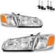 2000-2001 Toyota Camry CE LE XLE Headlights Assembly Set Headlamp Lamps Chrome