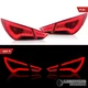 4PCS LED Tail Lights For 2011-2014 Hyundai Sonata Brake Red Smoke Lens LED Tube