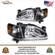 Headlights Assembly Fits 98-00 Toyota For Corolla Black Housing Left+Right Pair