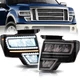 VLAND Full LED Headlights For 2009-2014 Ford F150 w/Sequential & Animation Pair