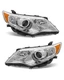 Pair Headlights For 2012-2014 Toyota Camry Sedan 4-Door Chrome Headlamps LH+RH