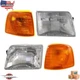 Fits 1993-1997 Ford Ranger Front Headlight Corner Parking Lights Left Right 4PC