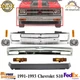Front Bumper Grille + Chrome + Valance + Headlight Kits For 91-93 Chevrolet S10