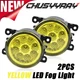 Pair Bumper LED Fog Lights Passing Lamp Yellow for 2013-2015 2016 Honda CRZ CR-Z