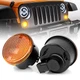 Front Amber LED Turn Signal Light Lamp Left Right For Jeep Wrangler JK 2007-2018