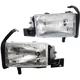 Headlight Set For 94-2001 Dodge Ram 1500 Left & Right Single Beam Headlight 2Pc