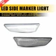 For 03-07 Infiniti G35 Coupe White Clear Lens LED Fender Side Marker Lights