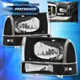 For 99-04 Ford F250 F350 F450 Super Duty Black Headlights + Signal Bumper Lamps