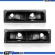 Black Bumper Parking Lights For 88-99 Chevy GMC C10 C/K Yukon Tahoe Suburban