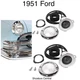 1951 Ford Passenger Car Shoebox Complete Parking Light Turn Signal Kit Pair New